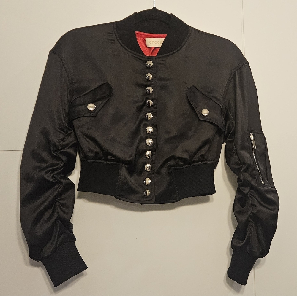 NWT Black Bomber Jacket